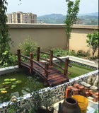 Customized walkway gardener outdoor backyard decorative wood arch bridge